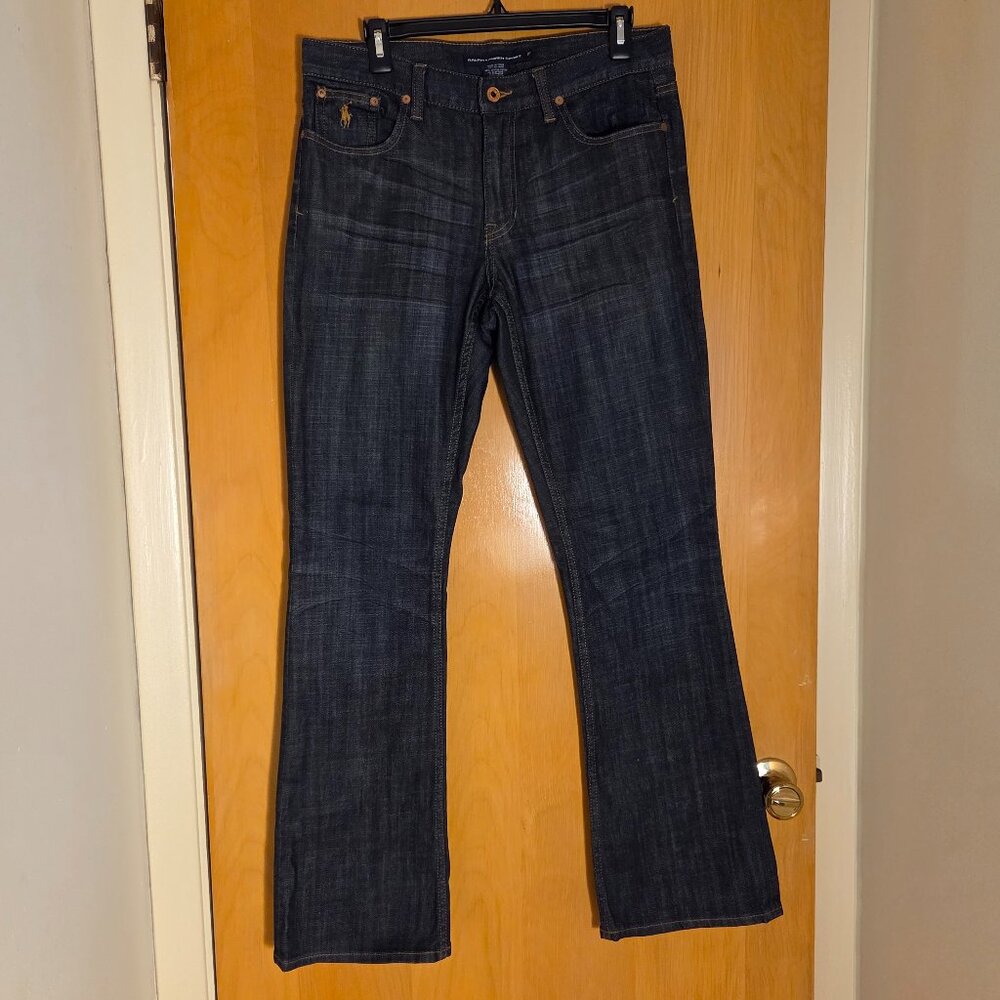 Vtg Ralph Lauren Sport Womens Jeans Size 29 Y2K Dark Wash Stretch Bootcut Denim